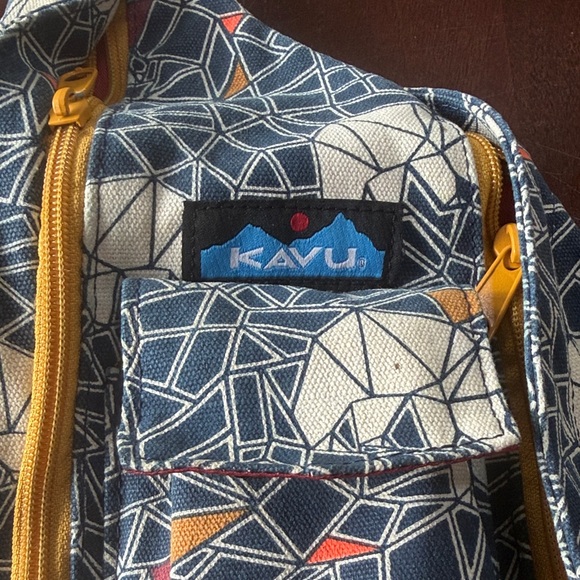 Kavu Geometric Sling Bag in Blue and Orange main image 4